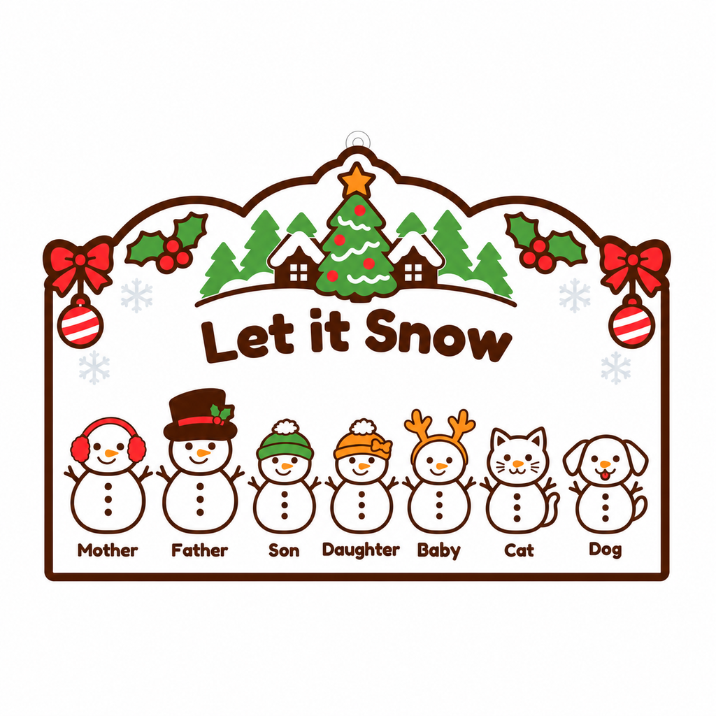 Digital design preview: Let it Snow heading example